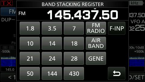 IC705 bandvalg