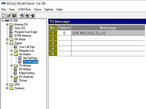 705 din message