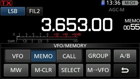 IC705 memory valg