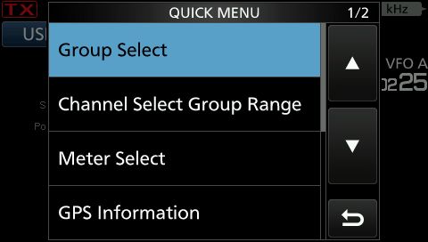 IC705 quick menu 1