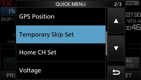 IC705 temp skip set
