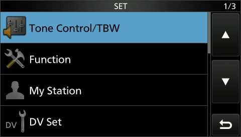 IC705 set menu 1