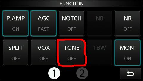 IC705 tone valg 0