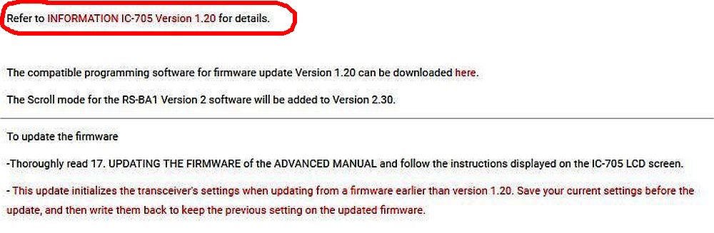 IC705 update 04