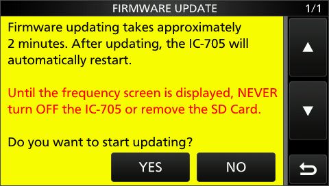 IC705 18 update start yes