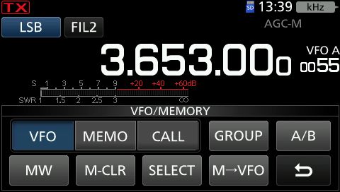 IC705 vfo valg