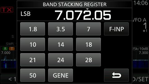 IC7300 bandvalg