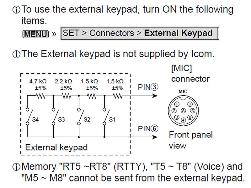 IC7300 External keypad