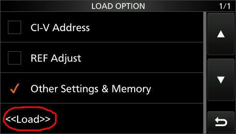 ic7300 load setting 09