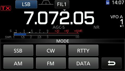IC7300 modevalg