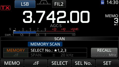 IC7300 scan memory