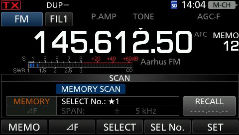 IC9700 memory scan