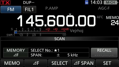 IC9700 scan memory start