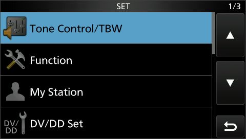 IC9700 set menu 1