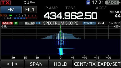 IC9700 FM 70cm pilot